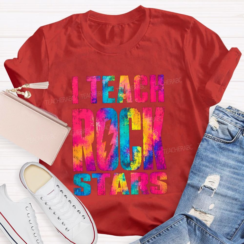 I Teach Rock Stars Music Teacher Vibe T-shirt