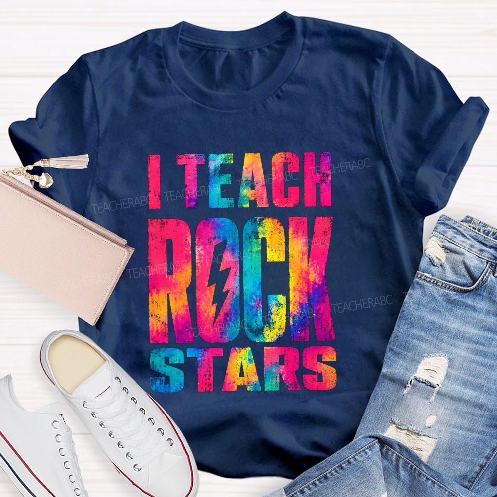 I Teach Rock Stars Music Teacher Vibe T-shirt