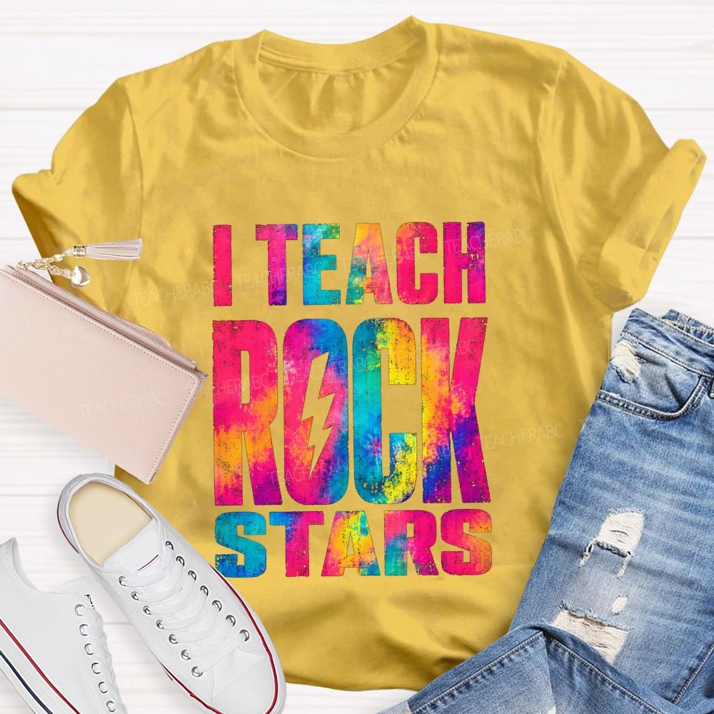 I Teach Rock Stars Music Teacher Vibe T-shirt