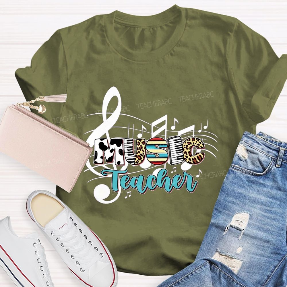 Making Melodies Daily Music Teacher At Heart T-shirt