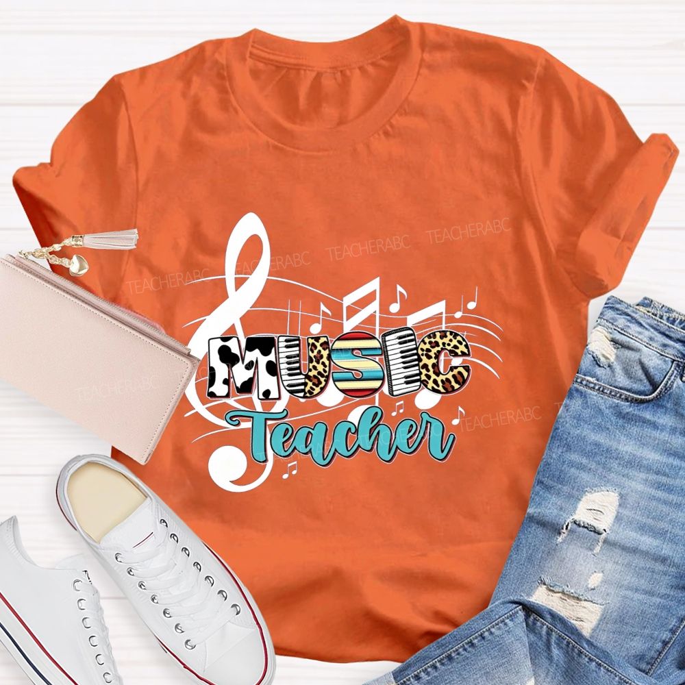 Making Melodies Daily Music Teacher At Heart T-shirt