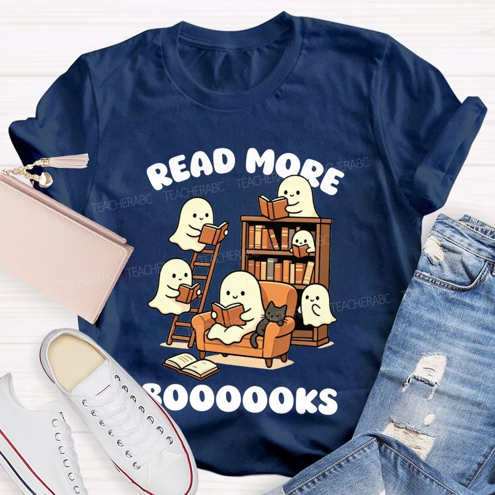 Read More Booooks Cute Ghost Teacher T-Shirt
