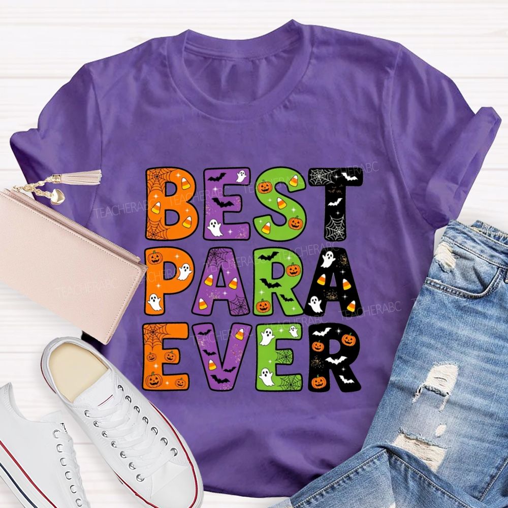 Spooky Season Best Para Ever Halloween Teacher T-shirt