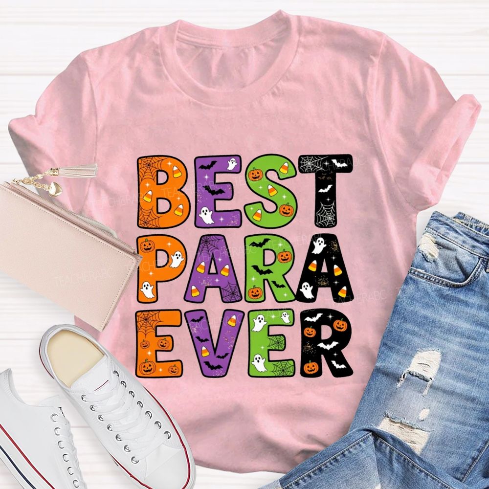 Spooky Season Best Para Ever Halloween Teacher T-shirt