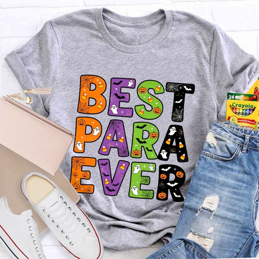 Spooky Season Best Para Ever Halloween Teacher T-shirt