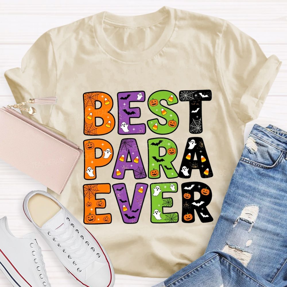 Spooky Season Best Para Ever Halloween Teacher T-shirt