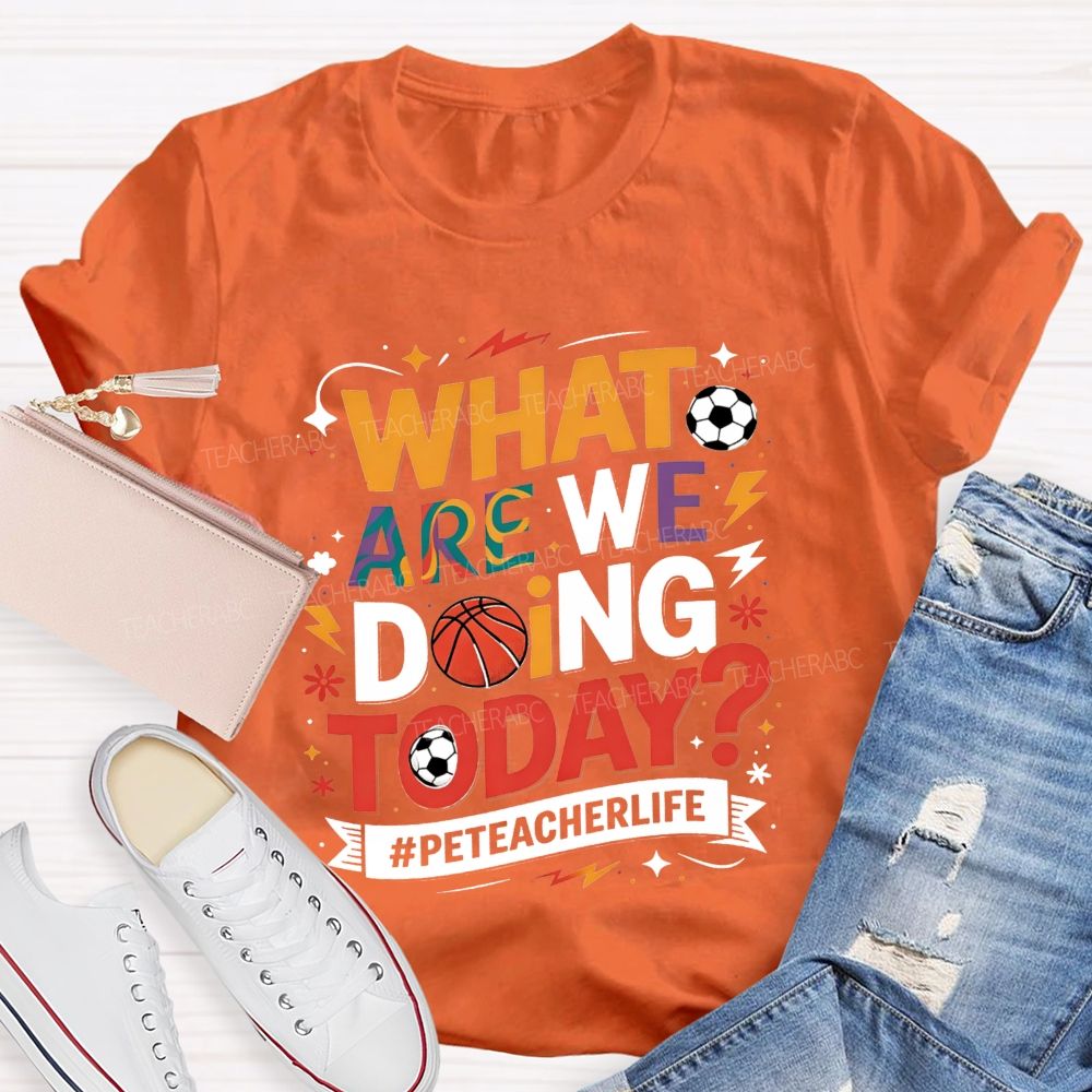 What Are We Doing Today Pe Teacher Life T-shirt