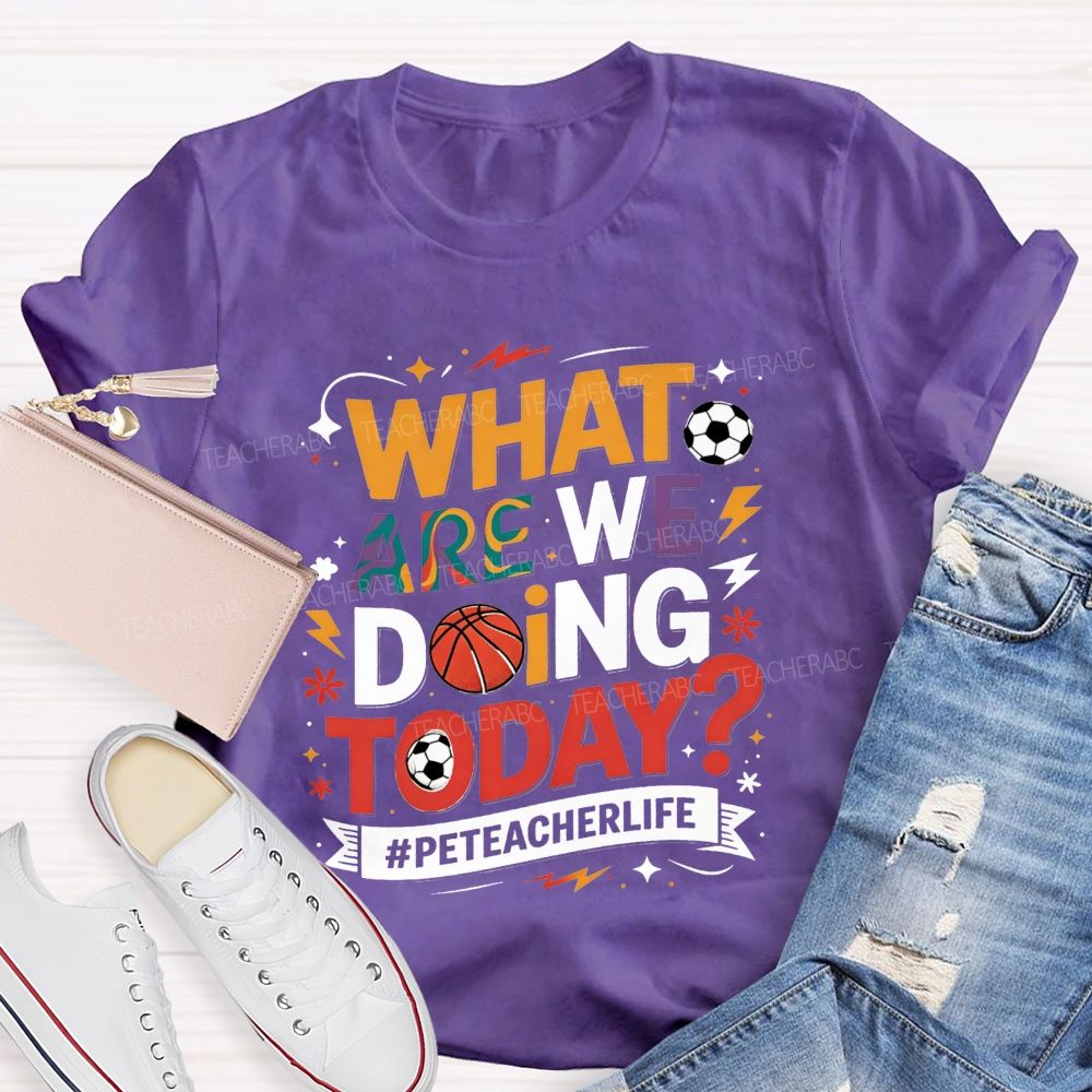 What Are We Doing Today Pe Teacher Life T-shirt