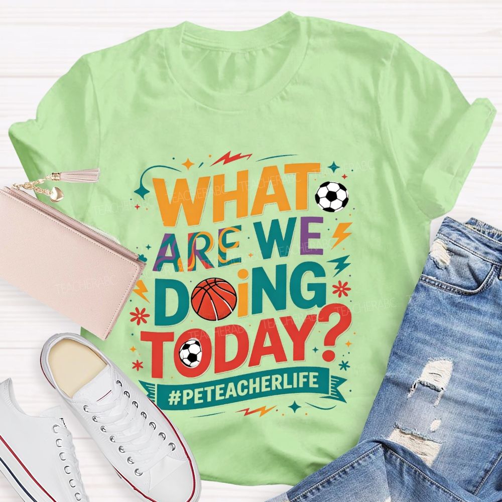 What Are We Doing Today Pe Teacher Life T-shirt