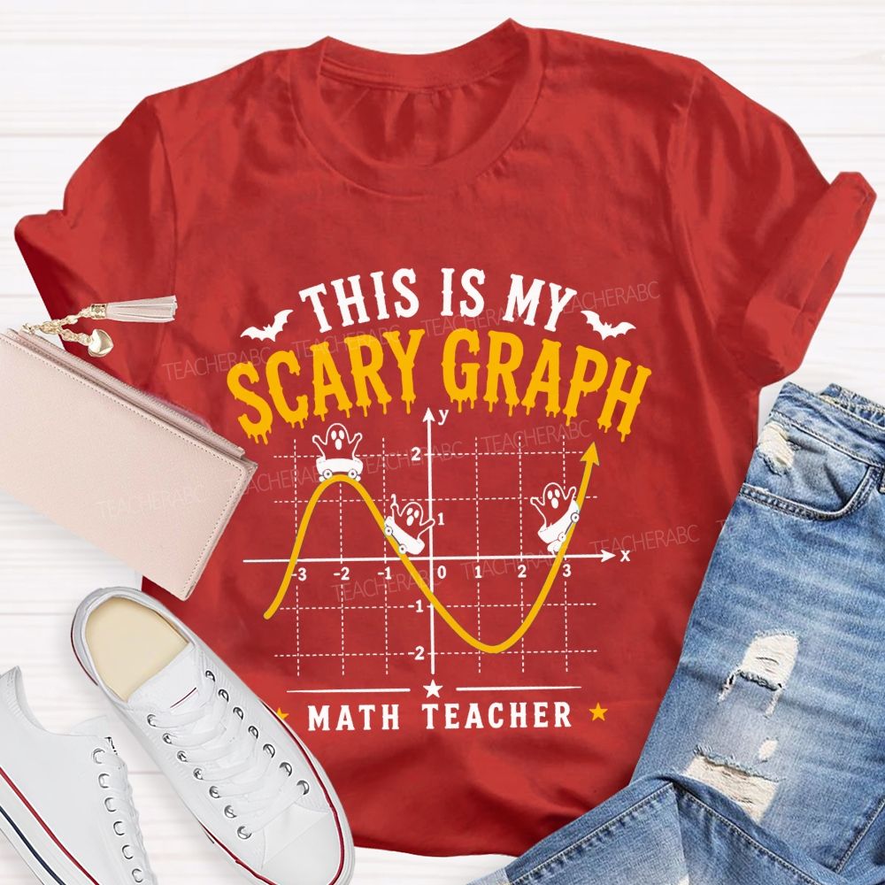 This Is My Scary Graph Math Teacher Halloween T-shirt