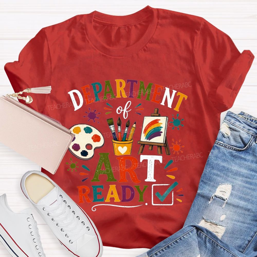 Department Of Art Ready Checkmark Art Teacher T-shirt