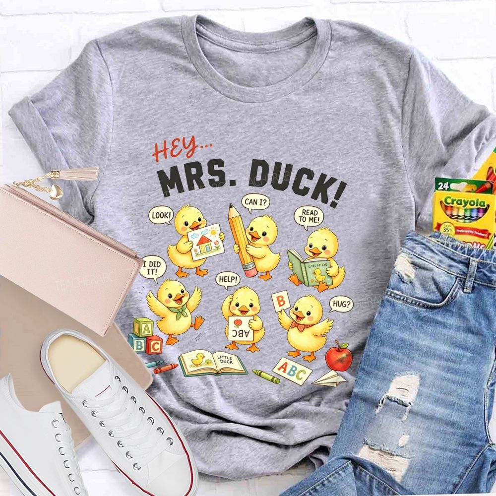Personalized Name Ducklings Questions And All The Classroom Joy Teacher T-shirt