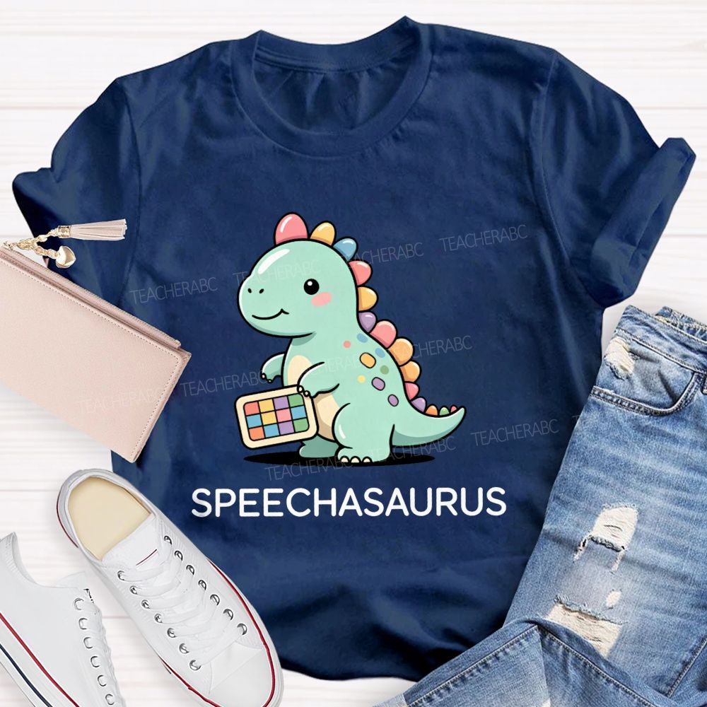 Speechasaurus Speech Therapist Dinosaur Vibes Teacher T-shirt