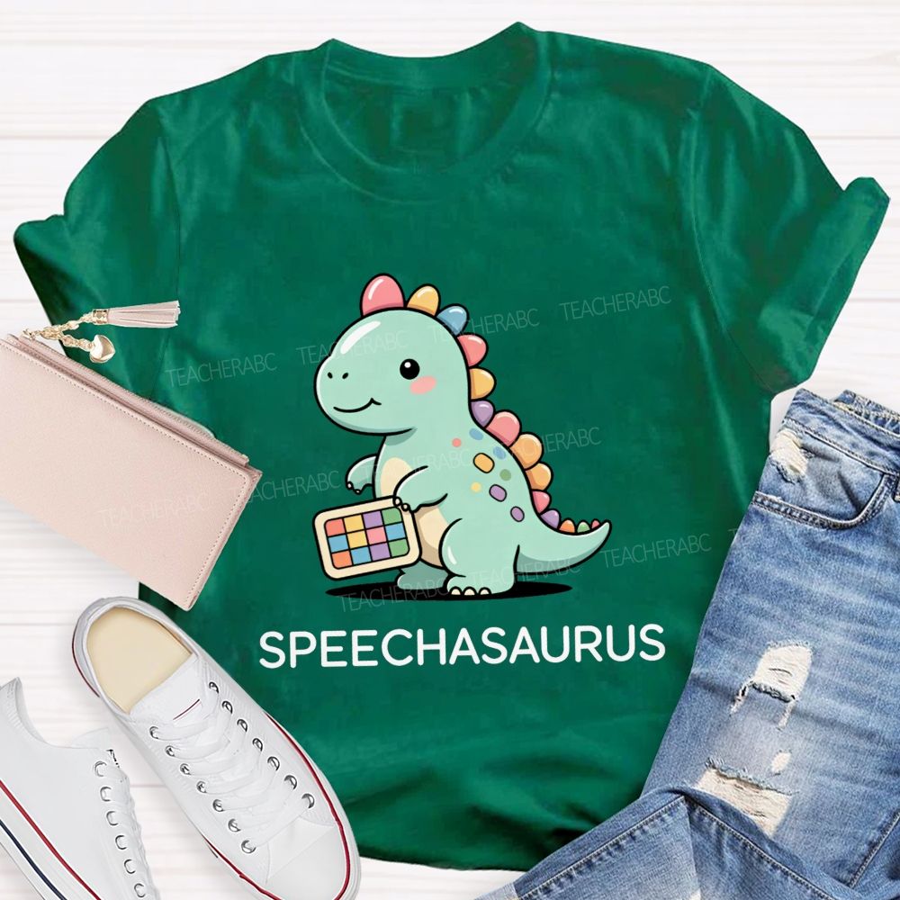 Speechasaurus Speech Therapist Dinosaur Vibes Teacher T-shirt