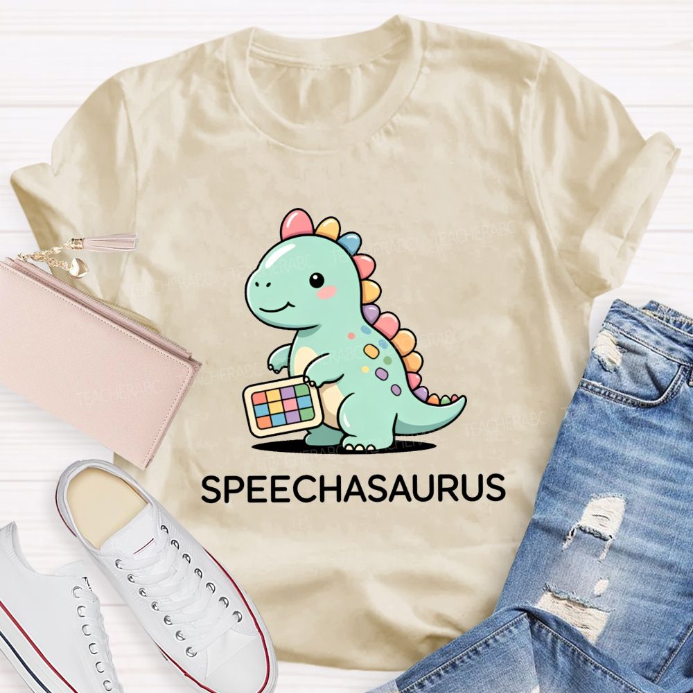 Speechasaurus Speech Therapist Dinosaur Vibes Teacher T-shirt