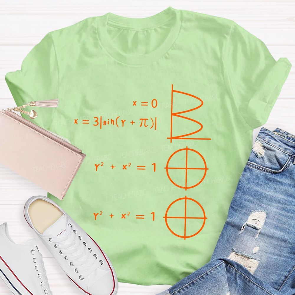 Math Makes Boo Formula Graphic Halloween Teacher T-shirt