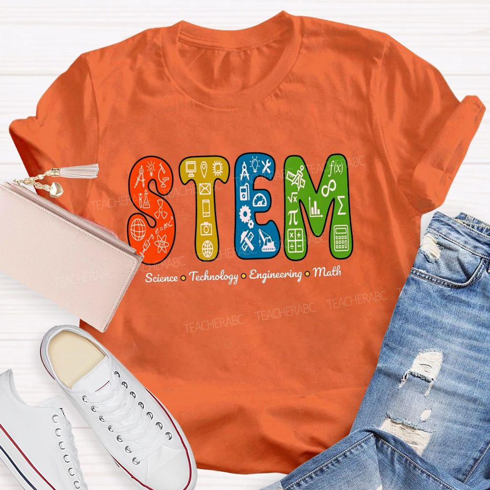 STEM Science Technology Engineering Math Geek Teacher T-shirt