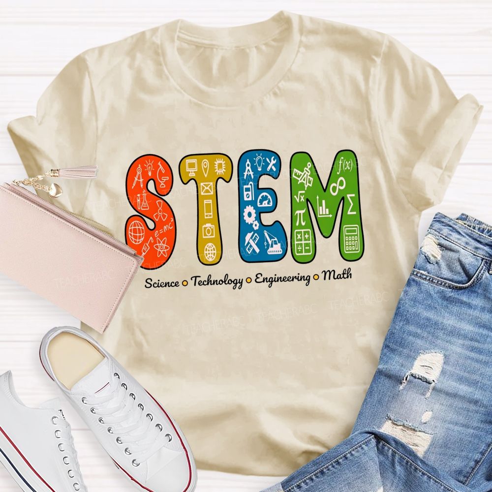 STEM Science Technology Engineering Math Geek Teacher T-shirt