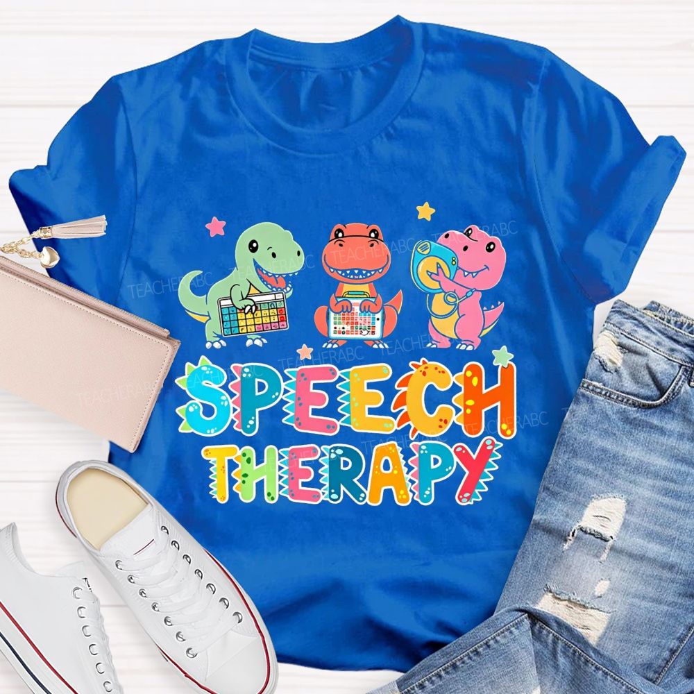 Speech Therapy Dinos Love Speech Goals Roar Talk Communicate Teacher T-shirt