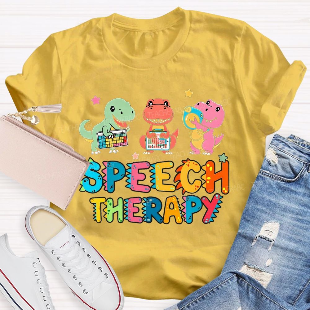 Speech Therapy Dinos Love Speech Goals Roar Talk Communicate Teacher T-shirt