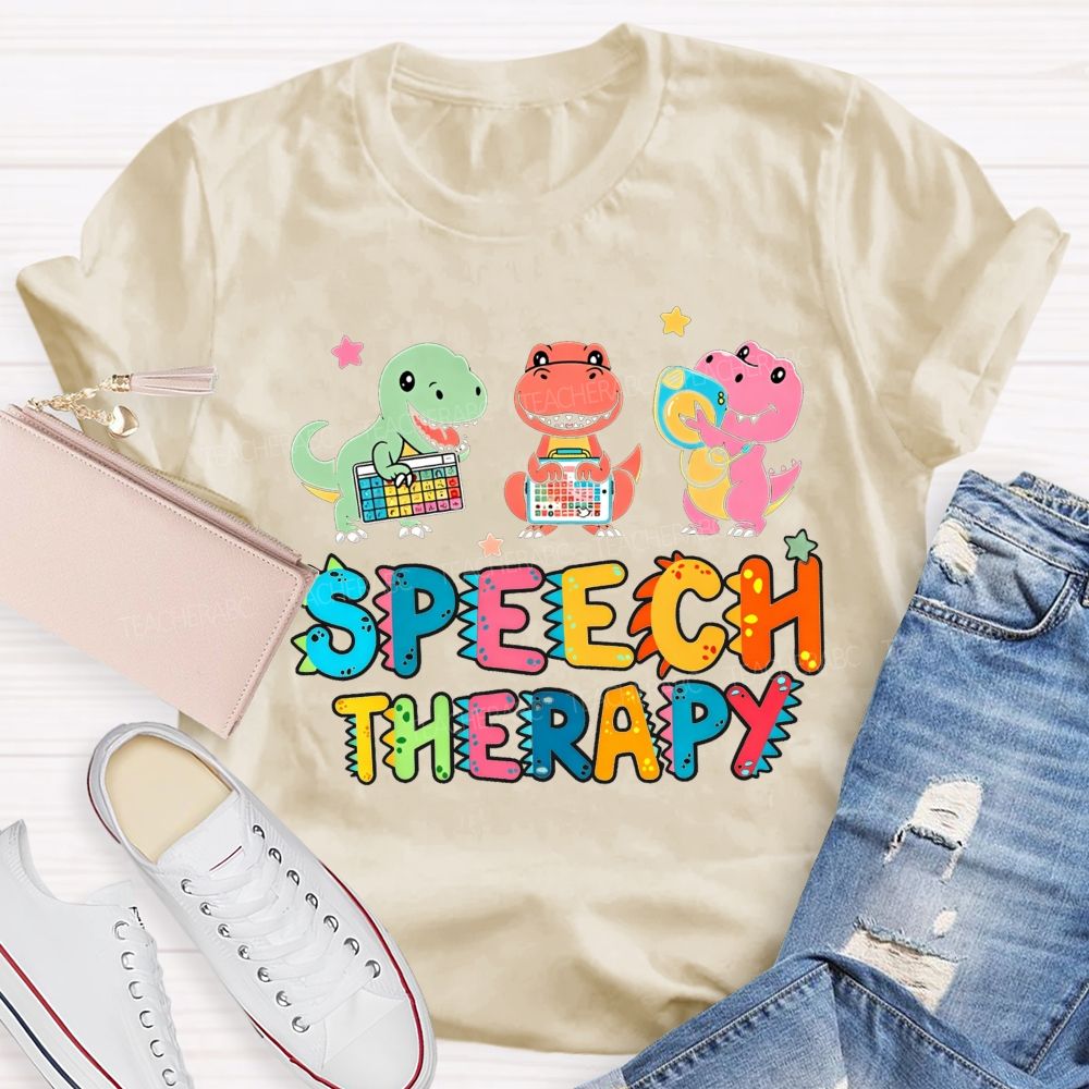 Speech Therapy Dinos Love Speech Goals Roar Talk Communicate Teacher T-shirt