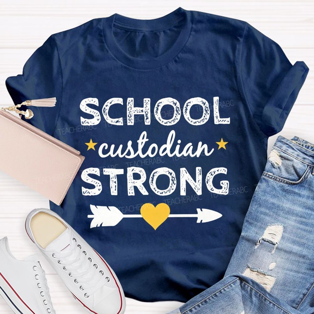 School Custodian Strong Arrow Heart T-shirt
