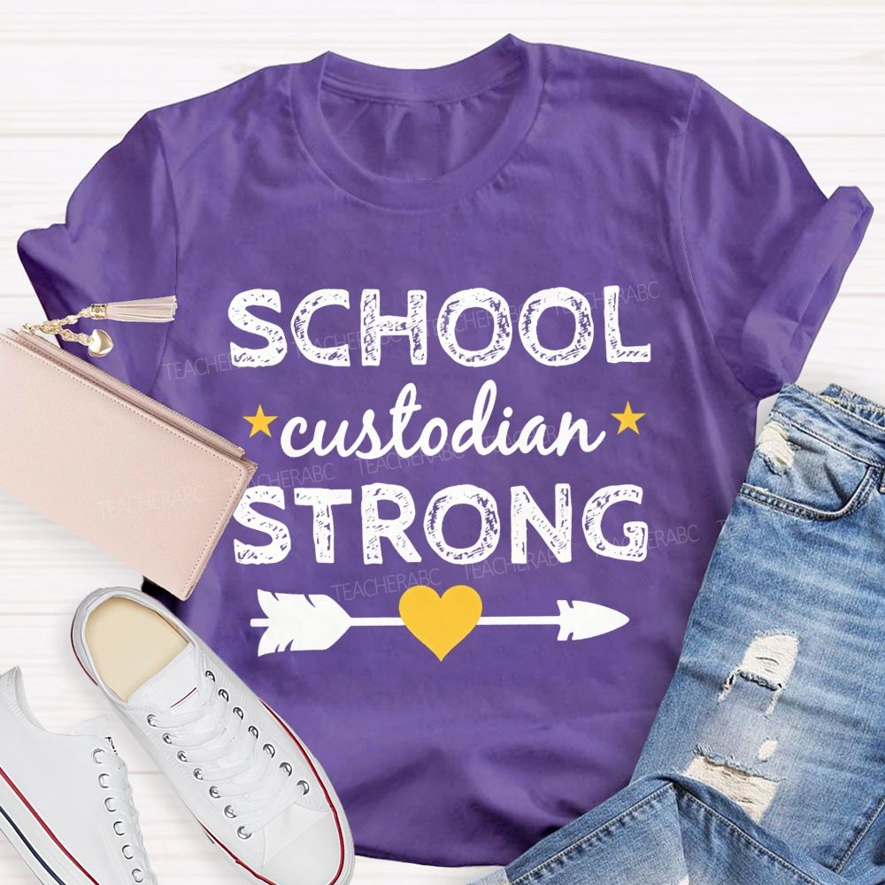School Custodian Strong Arrow Heart T-shirt