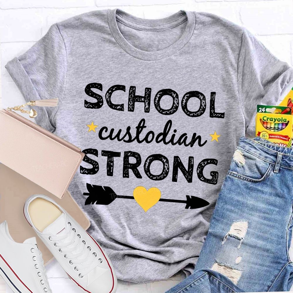 School Custodian Strong Arrow Heart T-shirt