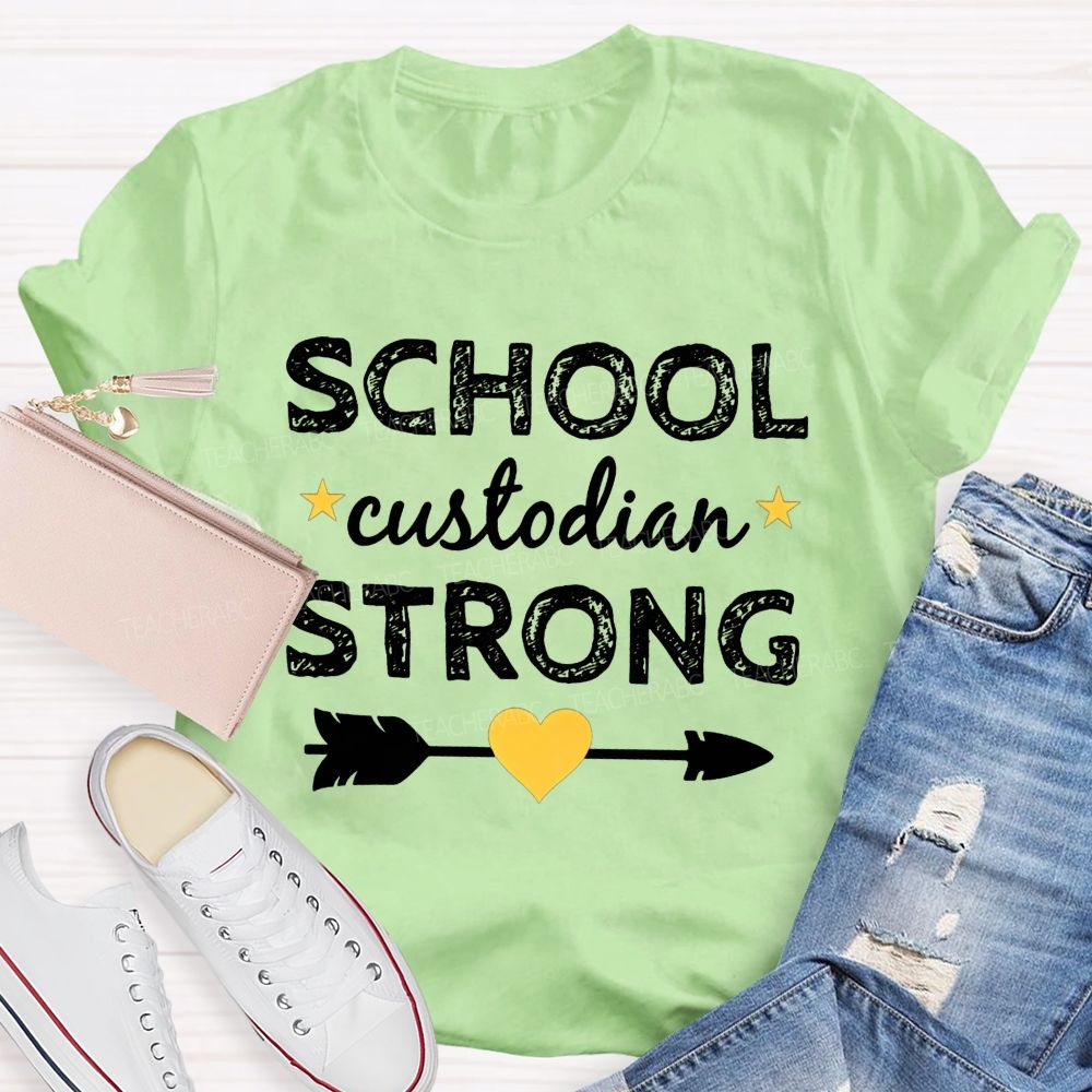 School Custodian Strong Arrow Heart T-shirt
