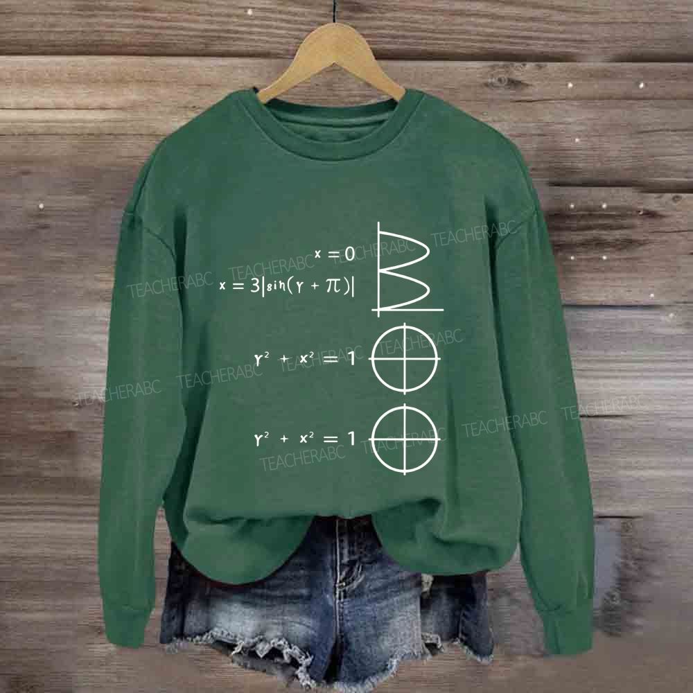 Math Equation Moo Cow Graph Formula Calculus Math Teacher Sweatshirt