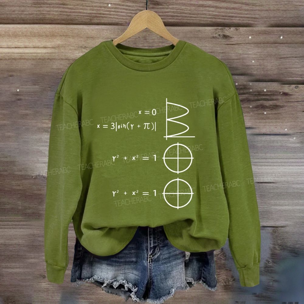 Math Equation Moo Cow Graph Formula Calculus Math Teacher Sweatshirt