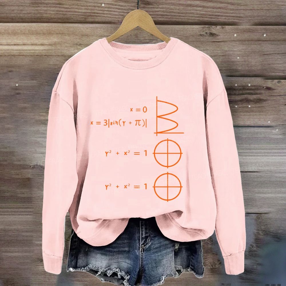 Math Equation Moo Cow Graph Formula Calculus Math Teacher Sweatshirt