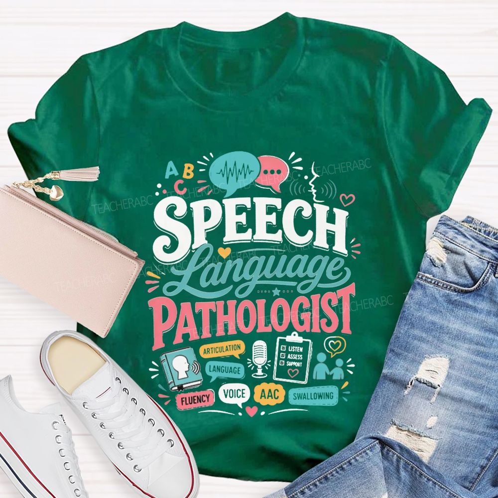 Speech‑Language Pathologist Where Voices Find Their Words Teacher T-shirt