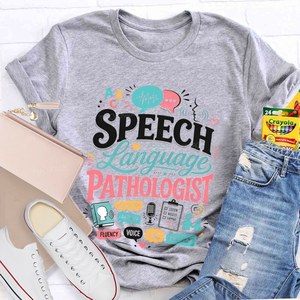 Speech‑Language Pathologist Where Voices Find Their Words Teacher T-shirt