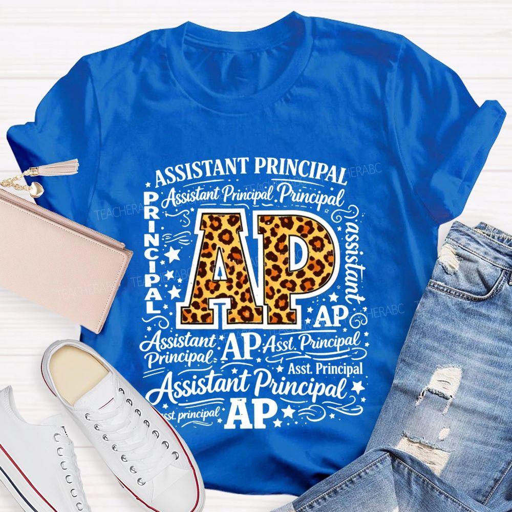 Leopard Ap Assistant Principal Word Teacher T-shirt