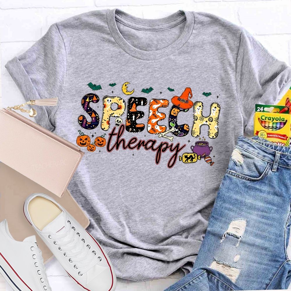 Speech Therapy Gets Spooky This Fall Teacher T-shirt