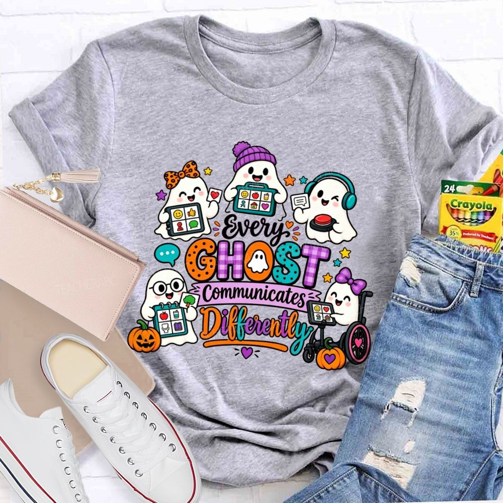 Every Ghost Communicates Differently Halloween Speech Therapy T-shirt