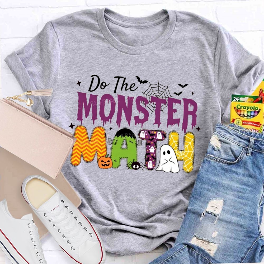 Do The Monster Math Halloween Math Teacher T-shirt