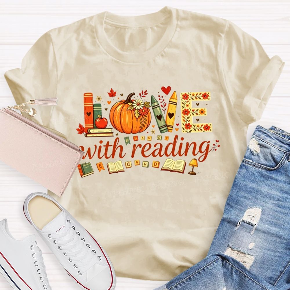 Reading Is My Happy Place Read More This Fall Teacher T-shirt