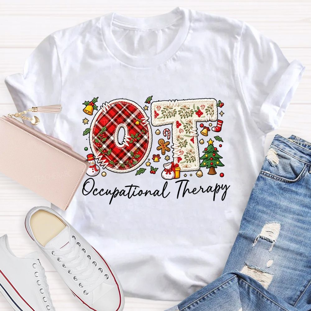 Ot Occupational Therapy Christmas Teacher T-shirt