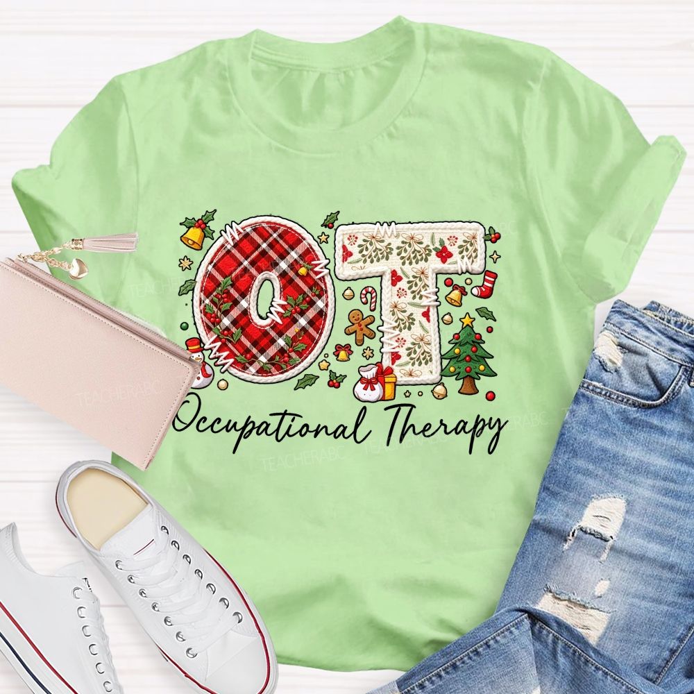 Ot Occupational Therapy Christmas Teacher T-shirt