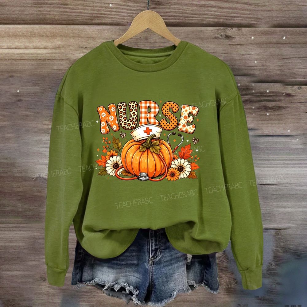 Fall Nurse Life Pumpkin Thanksgiving Sweatshirt