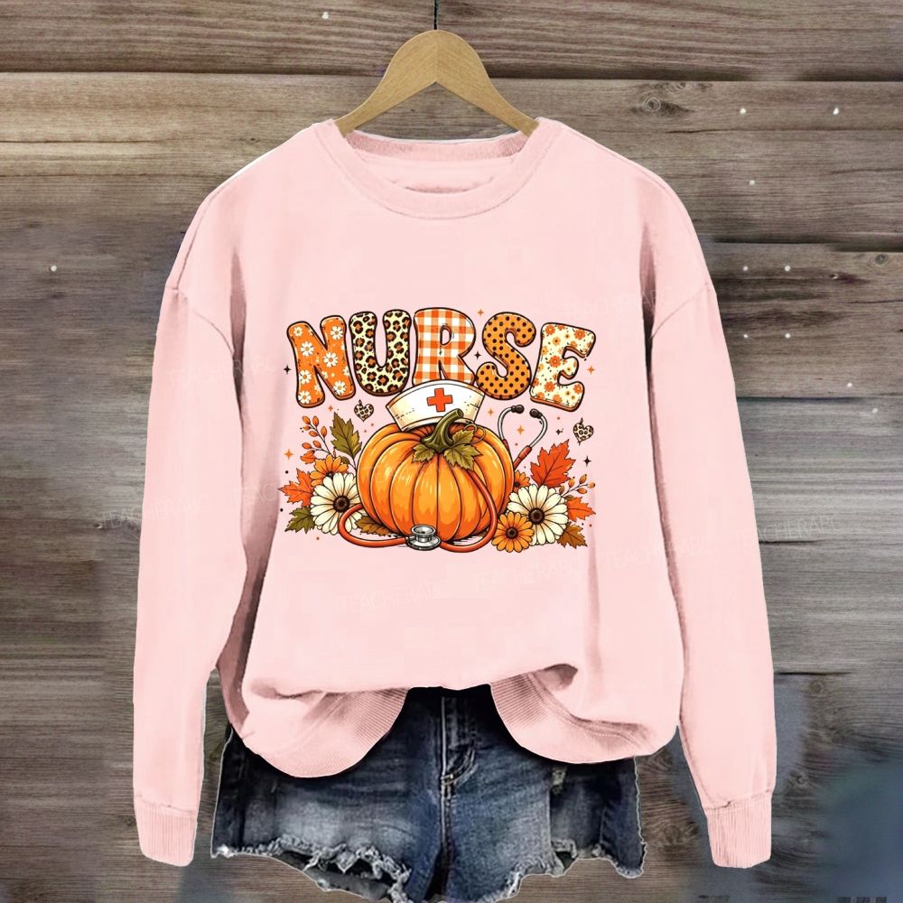 Fall Nurse Life Pumpkin Thanksgiving Sweatshirt