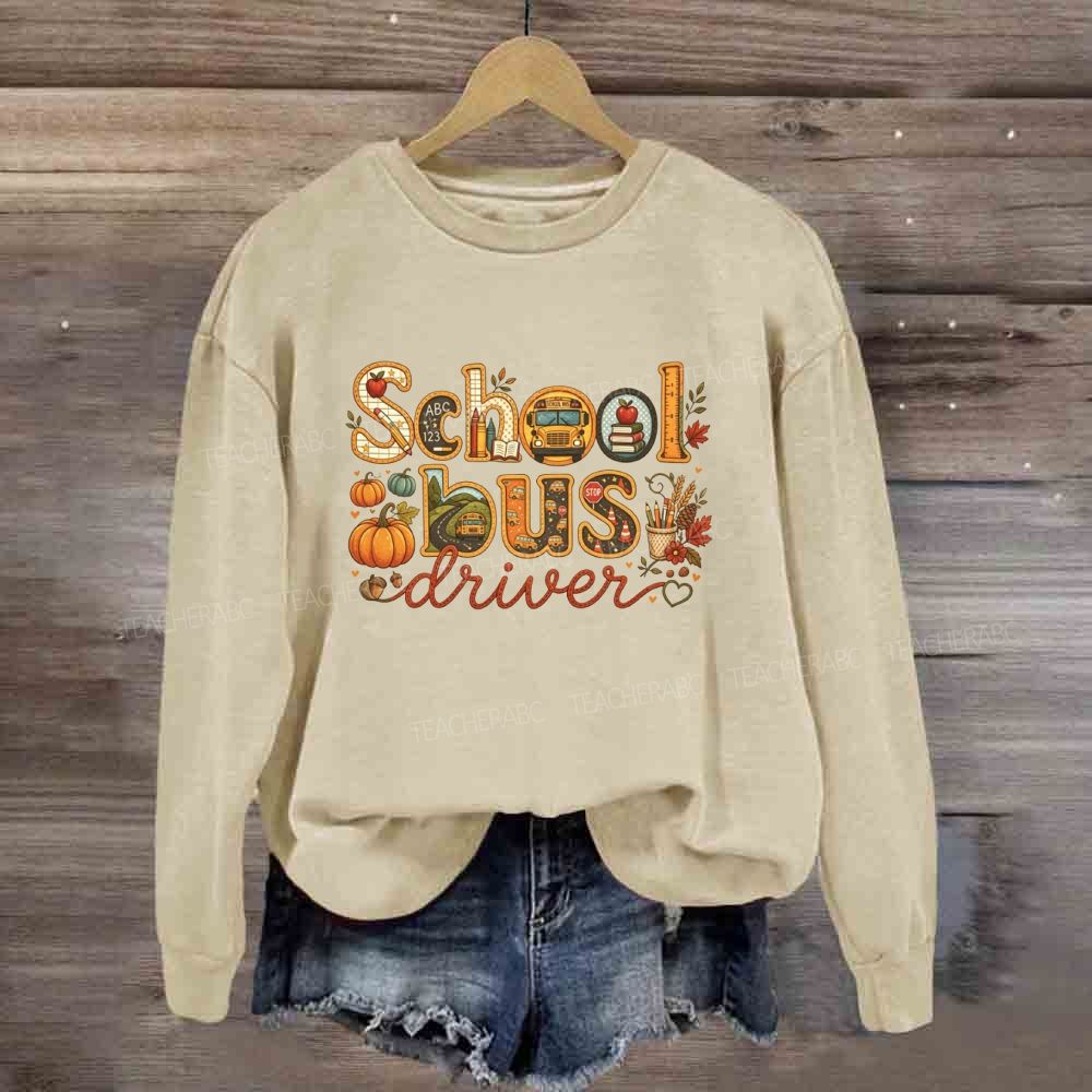 School Bus Driver Autumn Pumpkin Sweatshirt