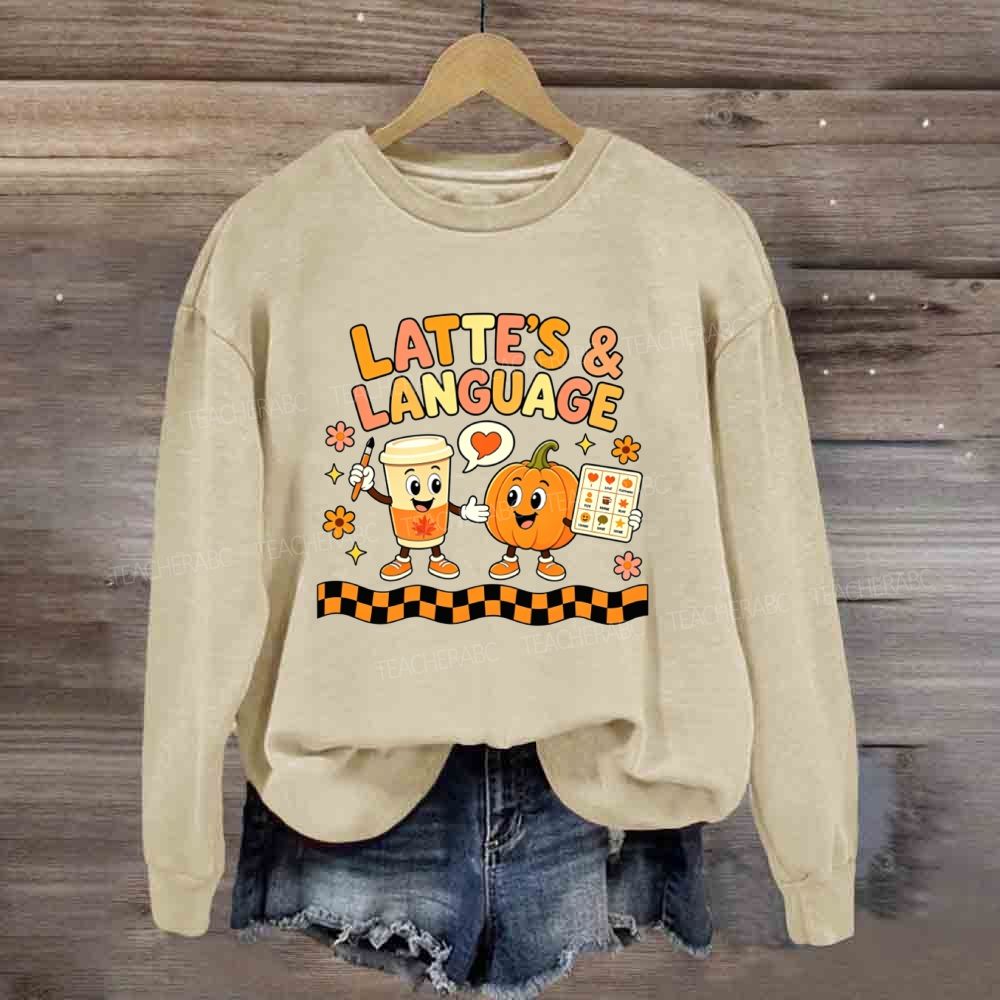 Pumpkin Lattes And Speech Language Therapy Sweatshirt