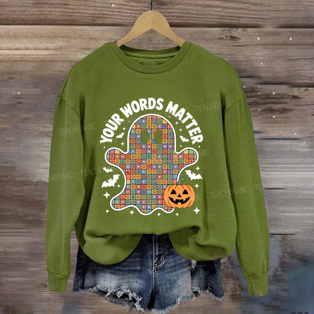 Your Words Matter Halloween Slp Sweatshirt