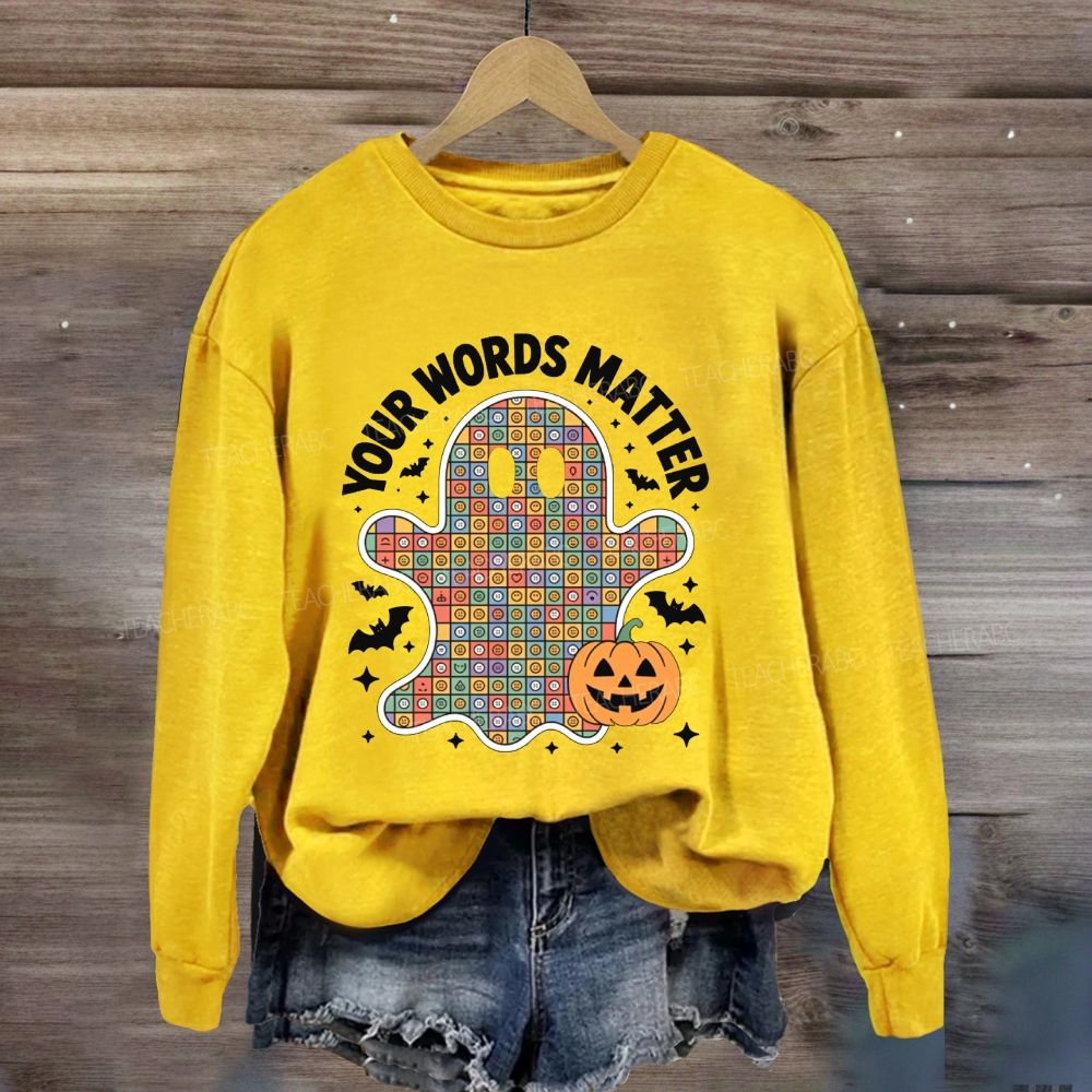 Your Words Matter Halloween Slp Sweatshirt