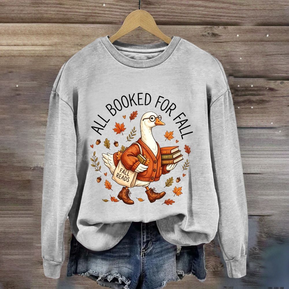 All Booked For Fall Bookish Goose Sweatshirt