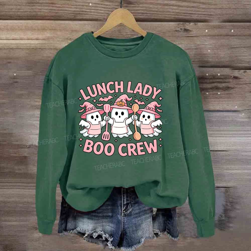 Lunch Lady Boo Crew Halloween Sweatshirt