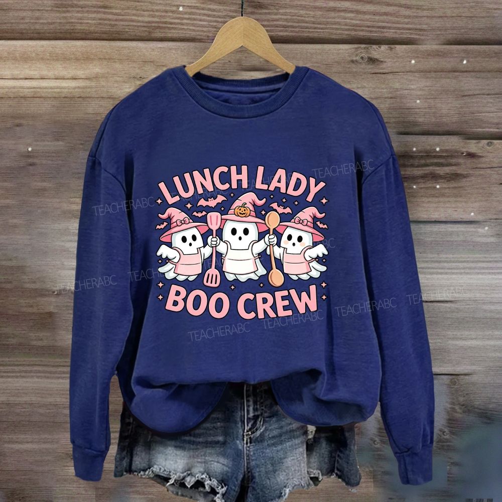 Lunch Lady Boo Crew Halloween Sweatshirt
